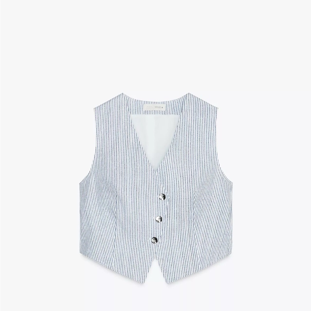 Striped Blue and White ZARA vest